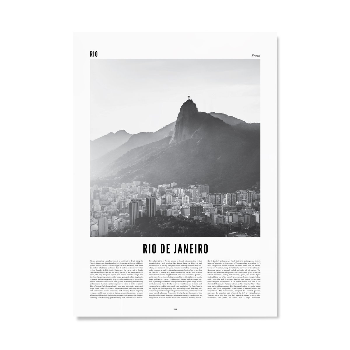 Poster of Rio de Janeiro | WIJCK.